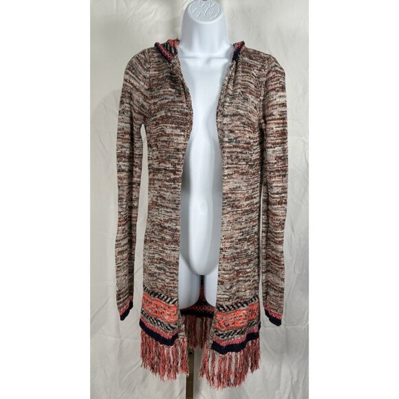 Maurices Women’s Hoodie Cardigan Size S Long Sleeve Tassel Hem Open Front - Picture 1 of 9